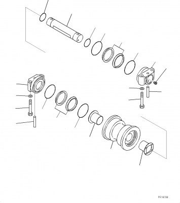 Болт крепления катка 01011-62755 KOMATSU
