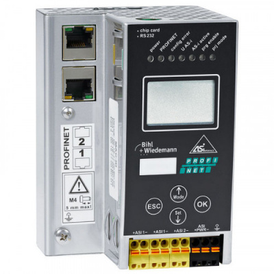 BWU2238 ASi-3 PROFINET Gateway in Stainless Steel, 2 masters